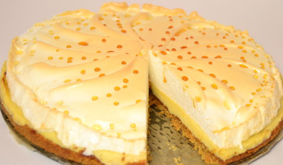 Рецепт лимонный пирог с воздушным безе