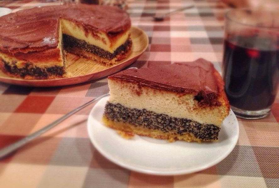 Маково-творожный пирог