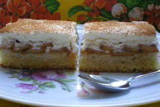 Персиковый пирог с кремом