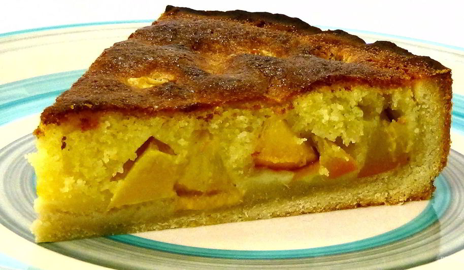 Рецепт песочный пирог с персиками