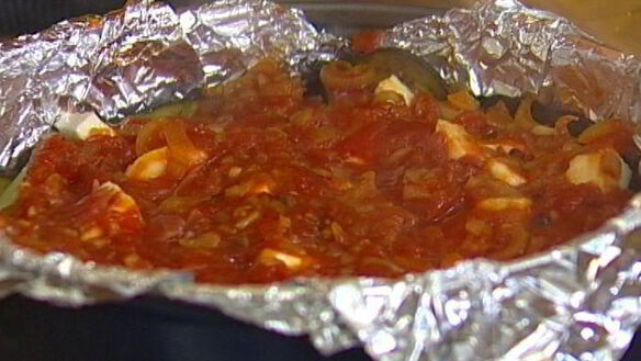 ШАГ 12. пирог из пенне с баклажанами