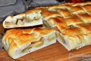 Пирог с фруктами из теста без подъема