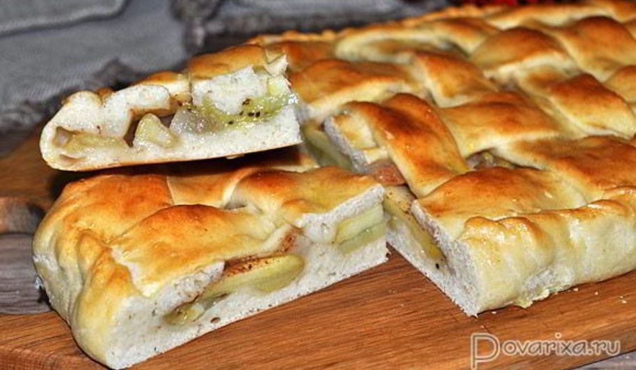 Рецепт пирог с фруктами из теста без подъема