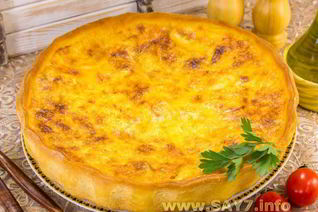 Пирог с грибами и картофелем