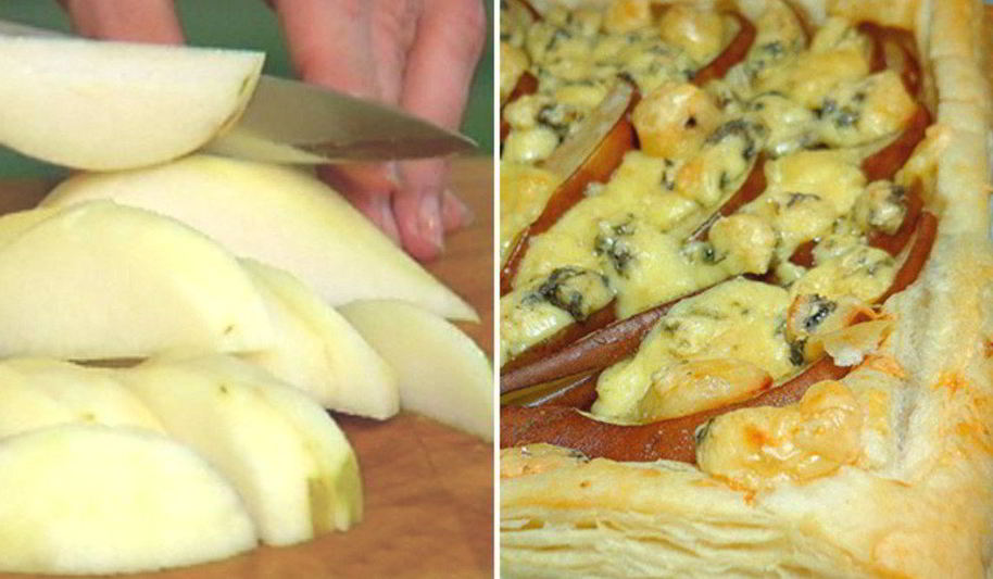 Рецепт пирог с грушей и сыром