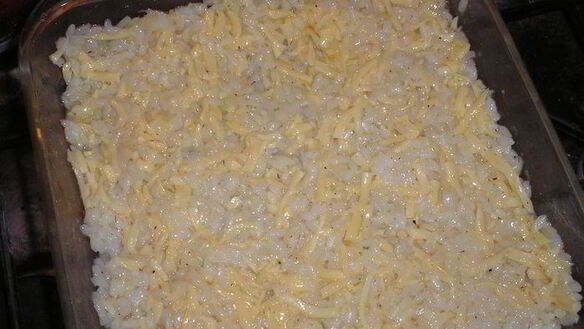 ШАГ 2. пирог с кабачками и фетой на основе из риса