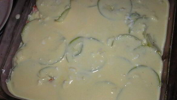 ШАГ 9. пирог с кабачками и фетой на основе из риса