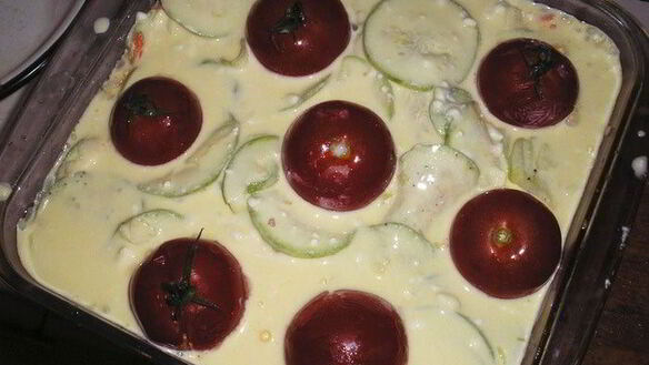 ШАГ 10. пирог с кабачками и фетой на основе из риса