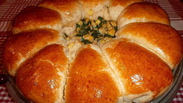 ШАГ 19. пирог с хрущевского теста с омлетом