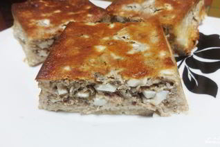 Пирог с консервой на кефире