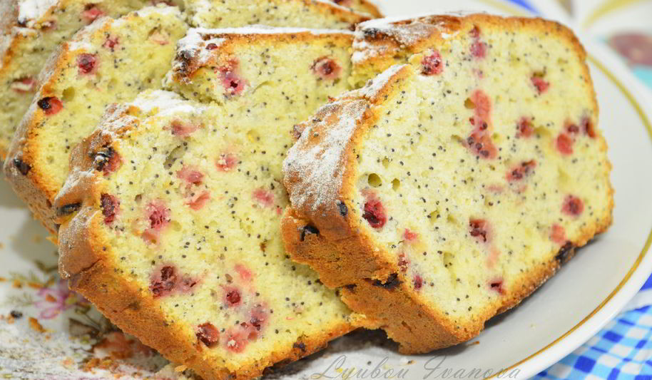 Рецепт пирог с красной смородиной и маком