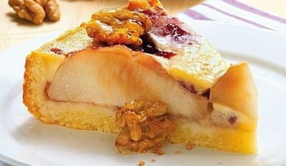 Рецепт пирог с творогом и грушей