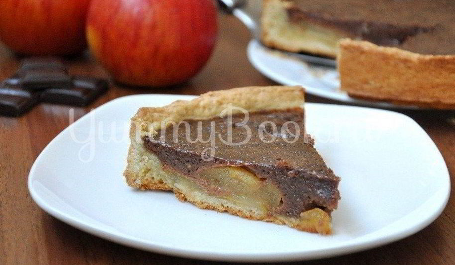 Рецепт пирог с яблоками, карамелью и шоколадом