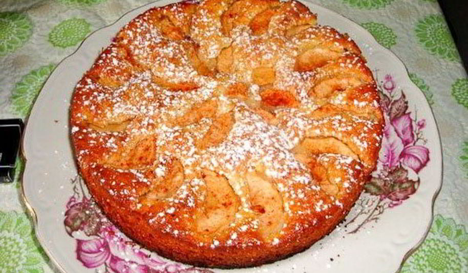 Рецепт пирог с яблоками на простокваше