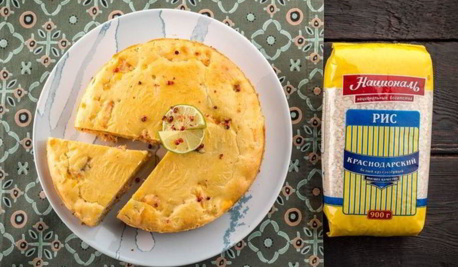 Рецепт рыбного пирога с рисома
