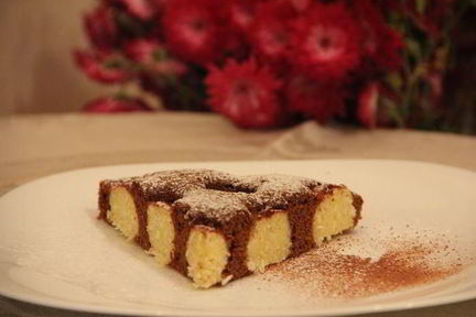 Шоколадно-творожный пирог