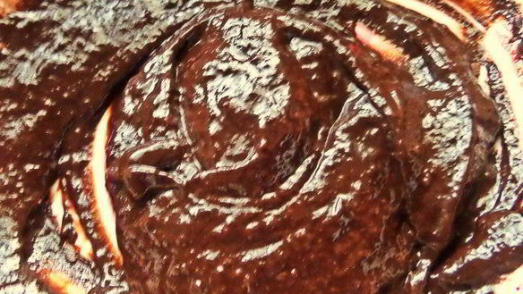 ШАГ 21. шоколадный пирог с бананами