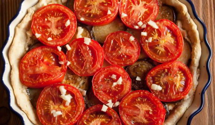 Рецепт томатно-баклажанный пирог