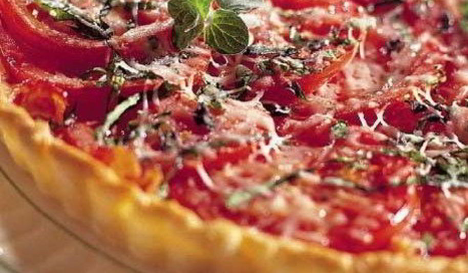 Рецепт томатный пирог с творогом на картофельном тесте