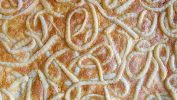 ШАГ 7. творожно-белковый пирог с айвой