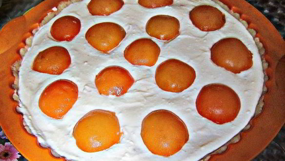 ШАГ 14. творожный пирог с абрикосами глазунья