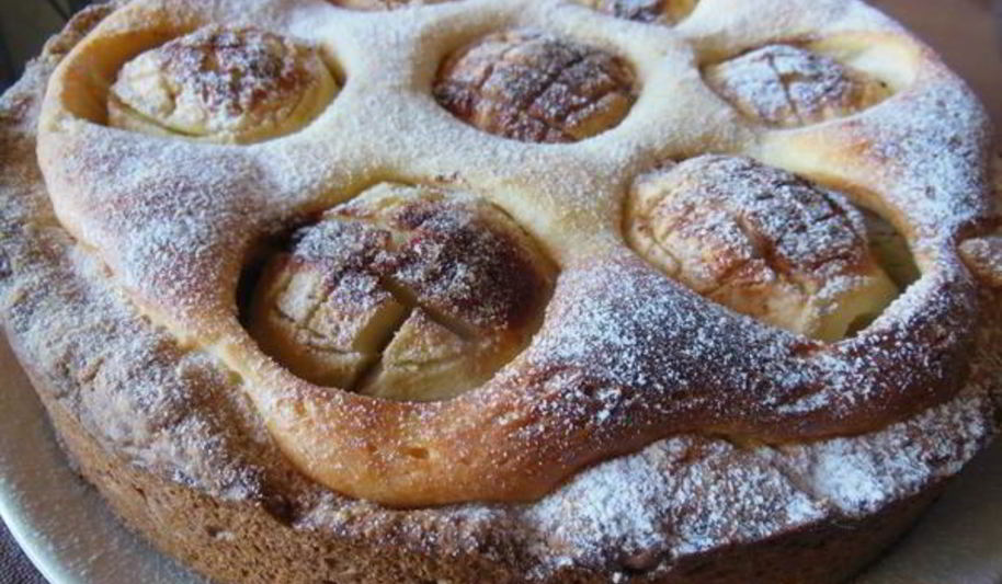 Рецепт творожный пирог с яблоками