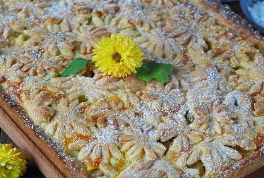 Яблочный пирог с песочным тестом