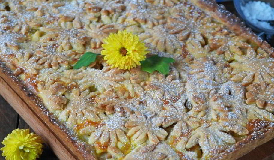 Рецепт яблочный пирог с песочным тестом