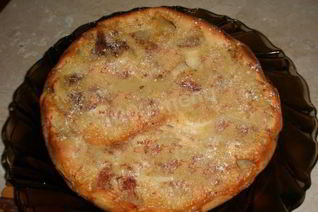 Яблочный пирог с яблоками на кефире