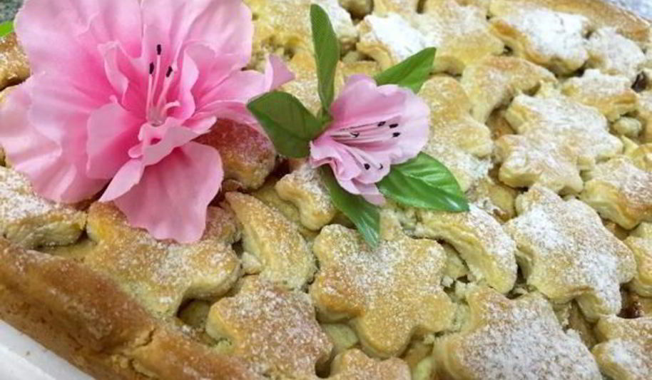 Рецепт яблочный пирог со сметанной заливкой