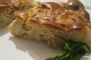 Заливной пирог с курицей