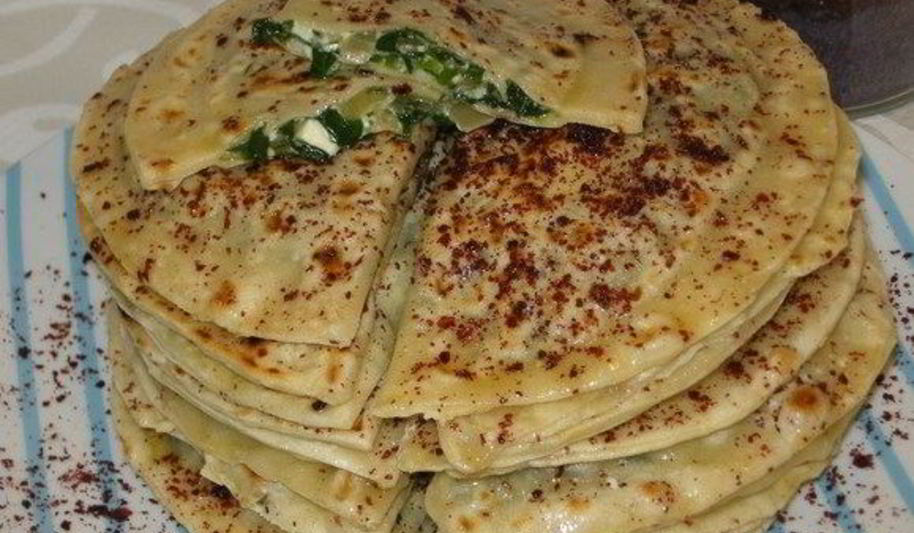 Рецепт кутабы с сыром и зеленью