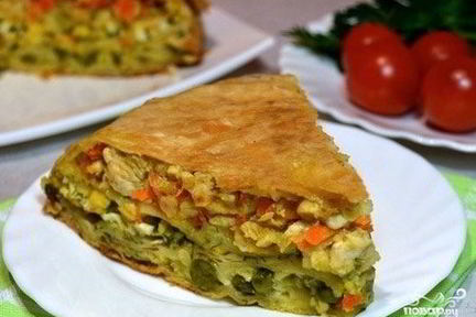 Пирожки из лаваша с курицей