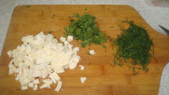 ШАГ 7. пирожки с фаршем и адыгейским сыром