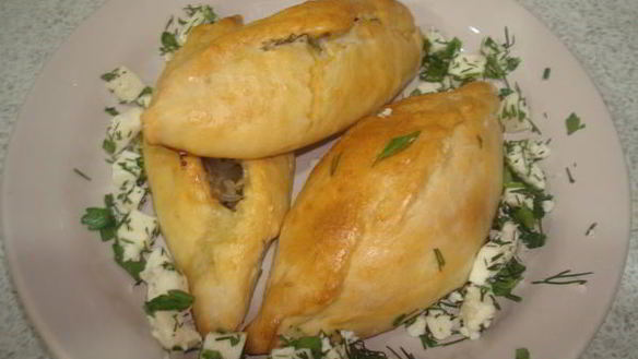 ШАГ 10. пирожки с фаршем и адыгейским сыром