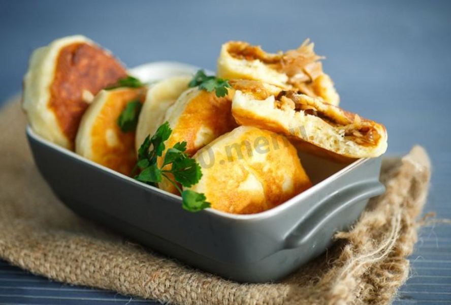 Пирожки с капустой на кефире жареные