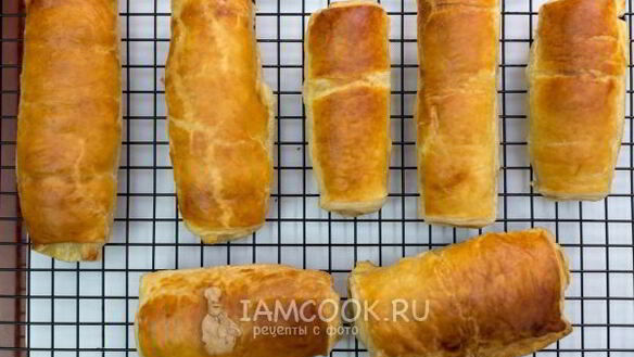 ШАГ 10. пирожки с мясом из слоеного теста в духовке