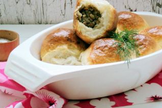 Пирожки с печеночным паштетом и картофелем