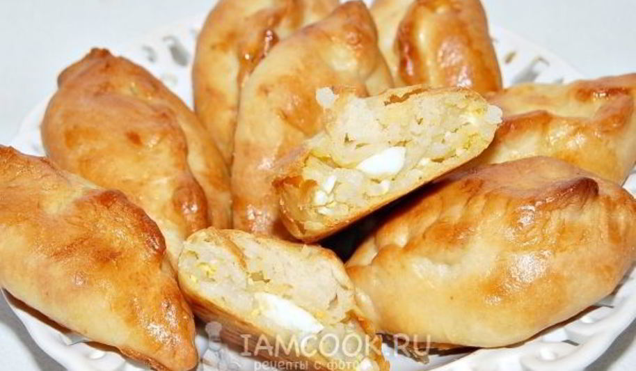 Рецепт пирожки с рисом и яйцом