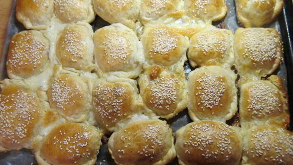 ШАГ 13. пирожки слоеные конвертики с сыром и ветчиной