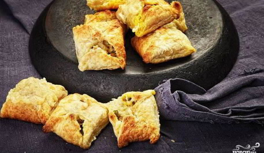 Рецепт слоеные пирожки с овощной начинкой