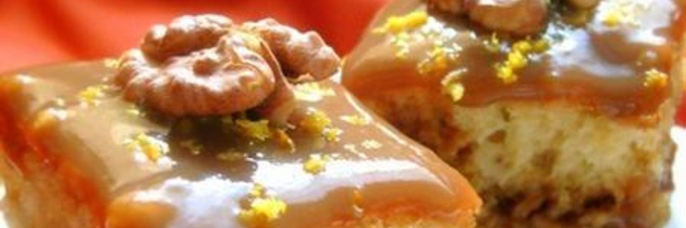 Апельсиновые бисквитные пирожные с кофейным кремом