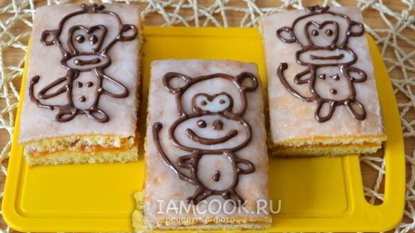 ШАГ 19. бисквитные пирожные обезьянки