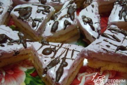 Бисквитные пирожные Птичье молоко