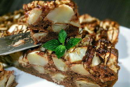 Брауни с яблоками