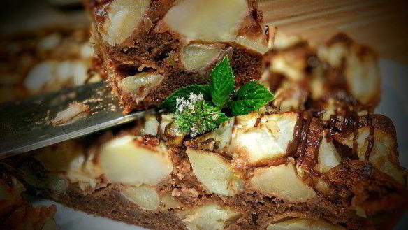 ШАГ 6. брауни с яблоками