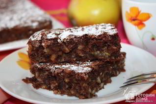 Брауниз с цуккини и орехами