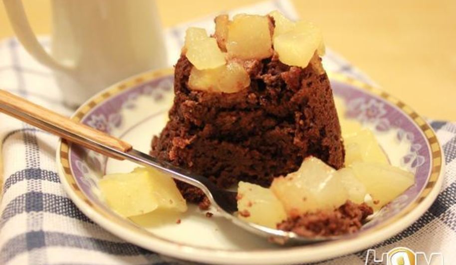 Рецепт миндальное пирожное с шоколадом и грушами