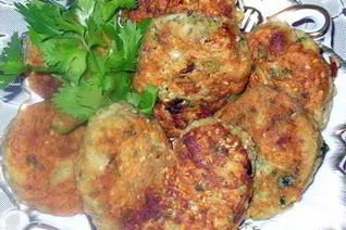 Мясные пирожные c баклажанами