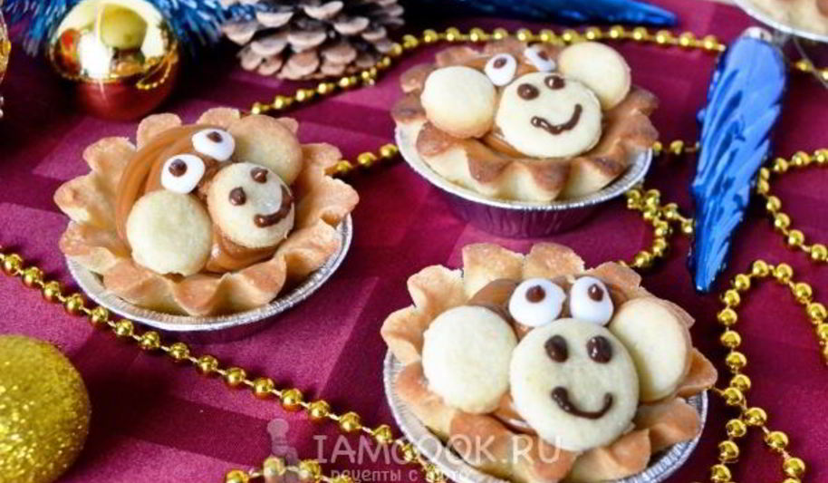 Рецепт песочное пирожное обезьянки